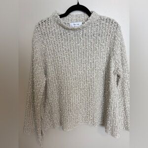 John + Jenn Textured Knit Sweater in Cream